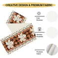 thumbnail image 5 of Fall Leaves Table Runner, Farmhouse Orange Plaid Buffalo Maple Leaf Autumn Harvest Pumpkin Thanksgiving Coffee Table Center Decor for Family Kitchen Outdoor Party Holiday Table Decorations, 13"x72", 5 of 6