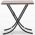 thumbnail image 4 of Bowery Hill Square Folding Metal/Wood End Table in Weathered Brown/Black, 4 of 12