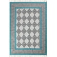thumbnail image 2 of Casavani Handmde Cotton Flat Weave Yoga Kilim, Blue 6x9 feet, 2 of 6