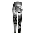 thumbnail image 3 of VBTAPA Womens Halloween Holiday Leggings Novelty 3D Printed High Waist Yoga Running Pants 4 Way Stretch Casual Workout Tights Buttery Soft Milk Silk Legging Novelty Gifts of Today Dark Gray S, 3 of 7