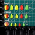 thumbnail image 2 of 30 Pack Oval Foam Floats Fishing Rig Floats Fly Fishing Trout Bobber Strike Indicator Pompano Surf Fishing Rig Walleye Crawler Harness Yellow Small: 1/4"*1/2", 2 of 6