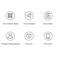 thumbnail image 4 of Portable Mini Fan, Foldable Handheld Hanging Neck Fans with Phone Holder and Power Bank Function 3000mAh USB Rechargeable Small Personal Desk Fan for Travel Office Camping, 4 of 8