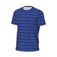 thumbnail image 6 of Wukai Blue Lantern Shapes Print Men's Short-Sleeved Mesh T-Shirt,Quick-Dry Short Sleeve Workout T-Shirt-X-Small, 6 of 8