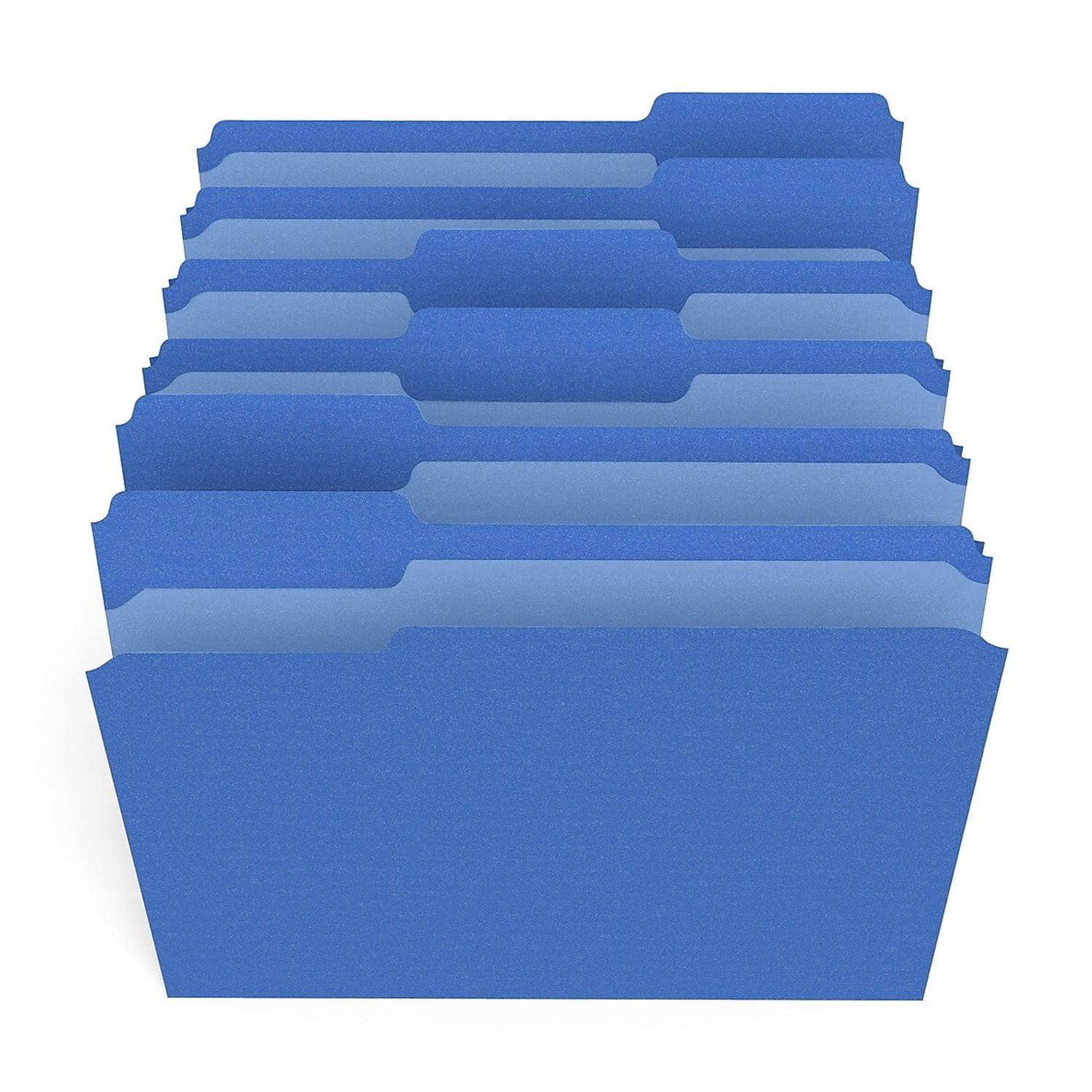 Staples Colored File Folders w/ Reinforced Tabs Letter 3 Tab Blue 100/Box TR508911/508911