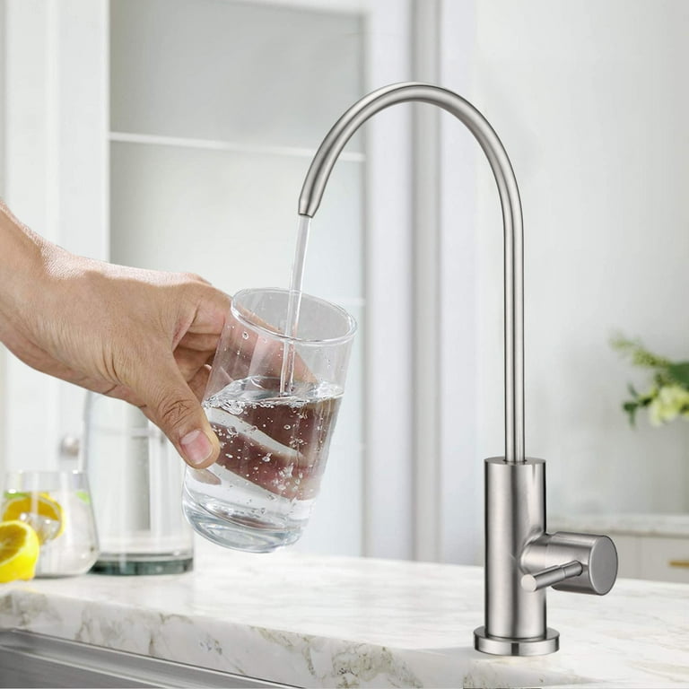 ARCTICSCORPION Drinking Water Faucet, Stainless Steel Kitchen Bar Sink  Water Filter Faucet, Single Handle Faucet for Kitchen, Bathroom, Laundry,  Easy