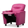 thumbnail image 2 of Bowery Hill Modern Faux Leather Kids Recliner Chair in Magenta Pink, 2 of 10