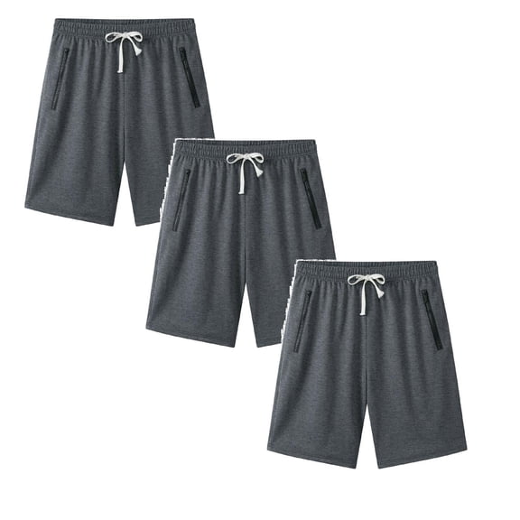 3PCS Mens Sleep Shorts Pajama Bottoms With Pockets Casual Mens Shorts Soft Lounge Pajamas