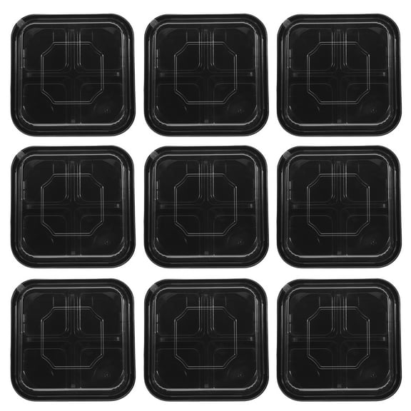 TABLZONE 10-Piece Clear Plastic Salad Bowls Set, Portable and for Home, Picnic, Outdoor Use