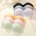 thumbnail image 4 of CAIXIA 5pack Girls Strapless Bra for Teens Bandeau Bras with Clear Straps Wireless Girl Training Bra, 4 of 9