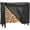 4FT, variant on 8FT Firewood Rack with Zippered Waterproof Cover, Heavy-Duty Steel Wood Holder for Indoor & Outdoor Use, Patio, Backyard, Fireplace Log Storage