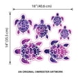 thumbnail image 6 of WIRESTER Clear Decal Vinyl Wall Sticker Decoration for Home Office Living Room Wall Bathroom Toilet - Purple Sea Turtles, 6 of 7