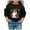 Black, variant on Girl's Graphic Sweatshirt Kid Cute Pumpkin Print Crewneck Long Sleeve Shirts Pullover
