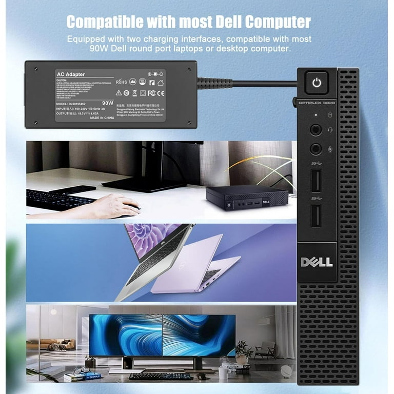 Dell 65w Laptop Charger Original 90W Dell Inspiron 22 3263 All-in-One AC Adapter Charger Cord All In One Charger - Foto 8