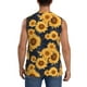 thumbnail image 4 of Fotbe Navy Blue Plaid Sunflower Men's Camiseta sin Mangas Estampada para Hombres, Playera Casual para Gimnasio, Entrenamiento, Playa-Medium, 4 of 7