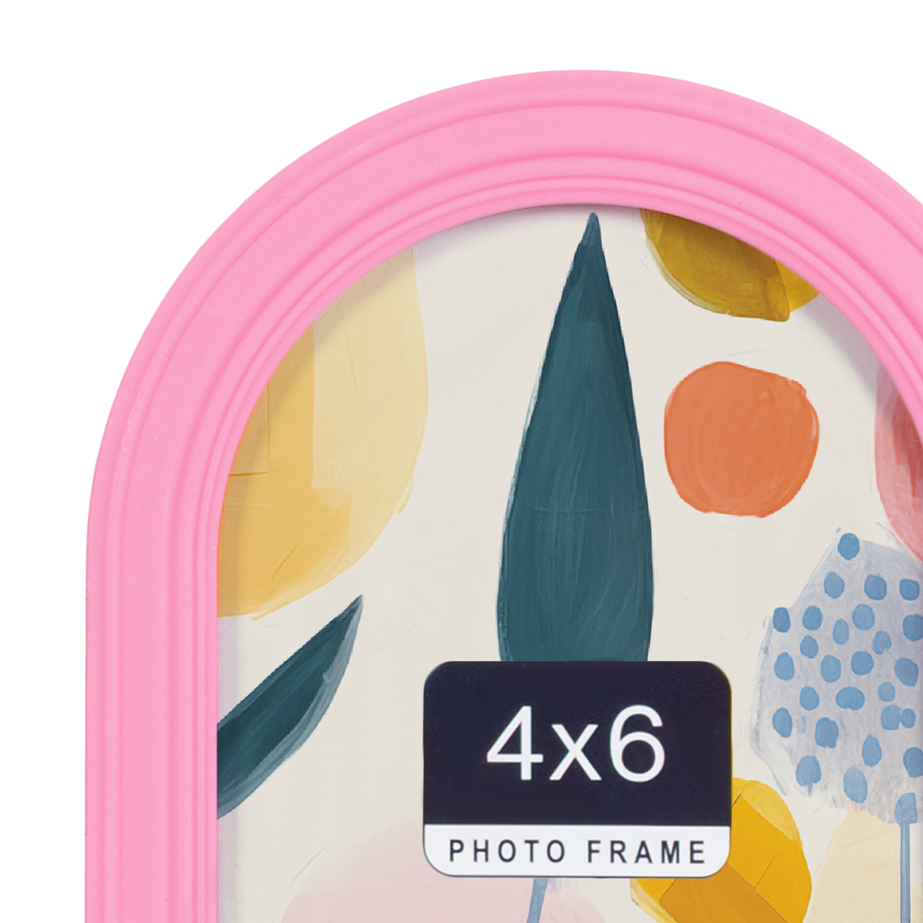 DesignOvation 4x6 Arch Pink Decorative Tabletop Picture Frame