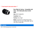 thumbnail image 2 of Rear Right Air Spring - Compatible with 2012 - 2014 Mercedes-Benz CLS63 AMG 2013, 2 of 2