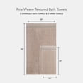 thumbnail image 4 of Texere 100% Organic Cotton Rice Weave Bath Towel Sets, Oxford Tan (2 Bath & 2 Hand Towels), 4 of 5