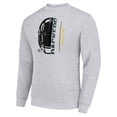 thumbnail image 2 of Men's Starter Heather Gray Green Bay Packers Half Helmet Team Graphic Tri-Blend Fleece Pullover Sweatshirt, 2 of 3