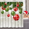 thumbnail image 3 of Festive Shower Curtain Christmas Pattern Polyester Waterproof Bathroom Decor 35x71 Inches, 3 of 6