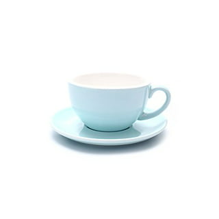 Coffeezone Americano Coffee Cup and Saucer Latte Art Cappuccino Barista  Cups, New Bone China Coffee Shop (Glossy Pink, 8.5 oz)