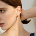 thumbnail image 4 of Vintage Minimalist Inlaid Diamond Metal Flash Ladies Earring Jewelry Gift, 4 of 6