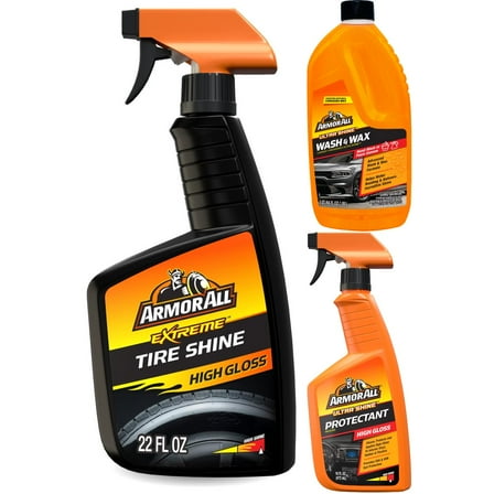 Armor All Ultra High Shine Car Wash, Cleaning & Detailing Kit, 3-Piece Bundle