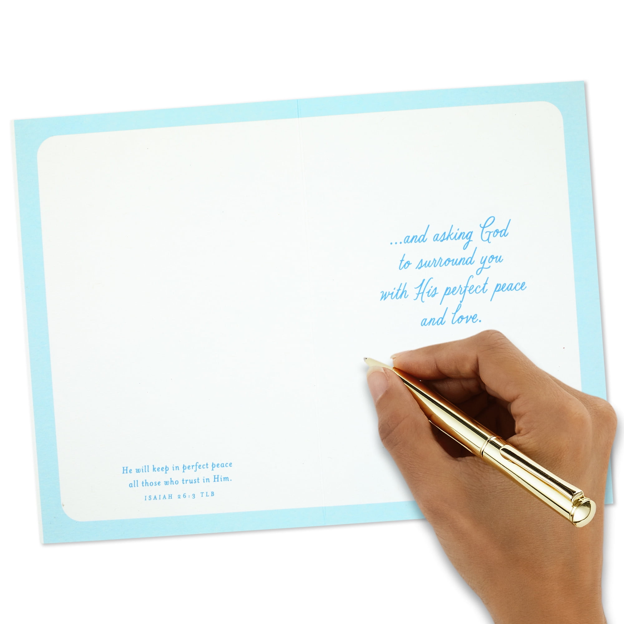 DaySpring Religious Sympathy Card (His Perfect Peace and Love)