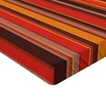 thumbnail image 2 of Ambesonne Geometric Fitted Sheet, Tiny and Thick Lines, Full Size, Red Brown Yellow, 2 of 3