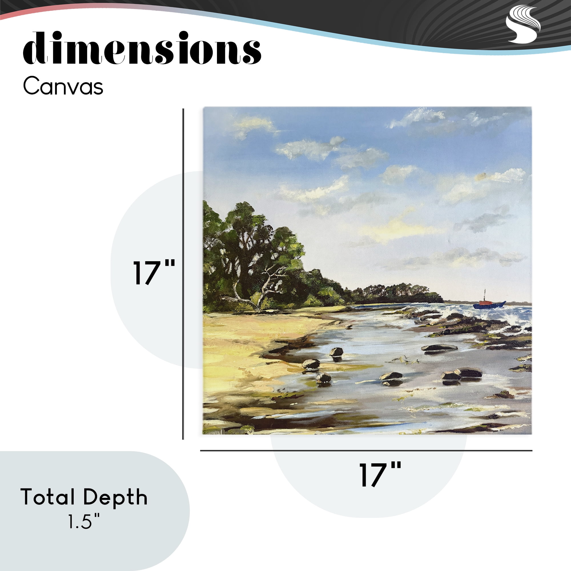 Low Tide Seascape Canvas Wall Art, design by Patricia Reynolds