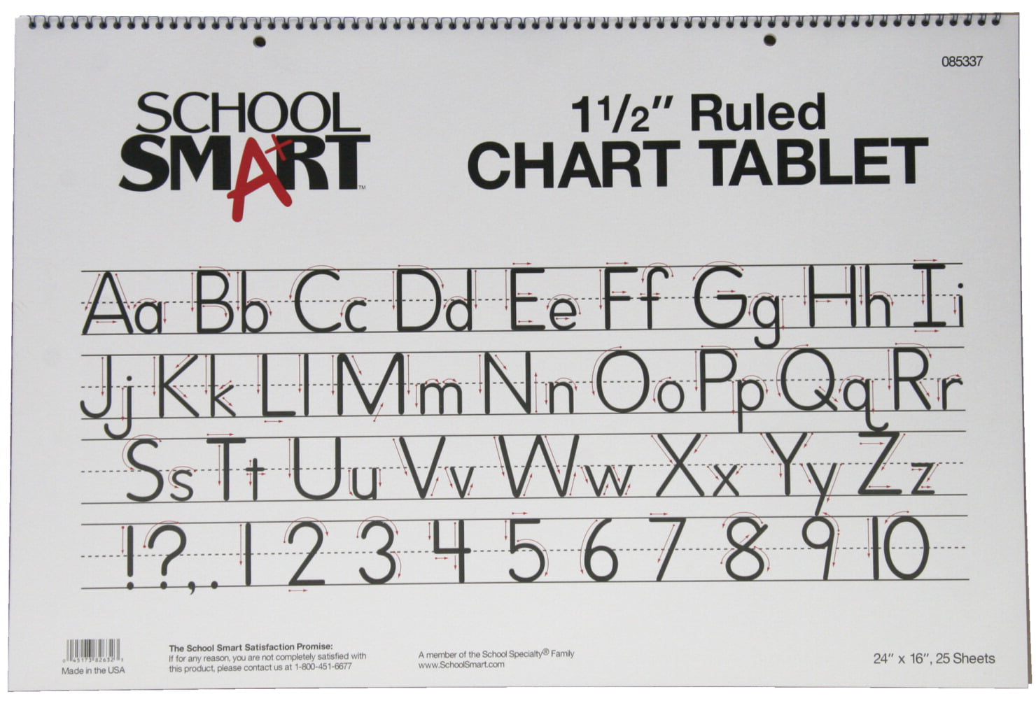 Fоur Расk School Smart Chart Tablet 25 Sheets 24 x 16 Inches 1-1/2 Inch Skip Line 