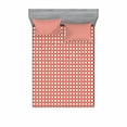 thumbnail image 2 of Retro Bedding Set with Sheet & Covers, Big and Small Polka Dots Pattern Symmetrical Geometric Tile Design Vintage Style, Printed Bedroom Decor 2 Shams, 4 Sizes, Red and Cream, by Ambesonne, 2 of 3