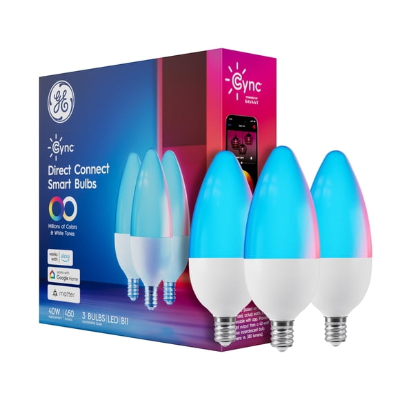 Bombillas LED inteligentes GE Cync que cambian de color (paquete de 3)