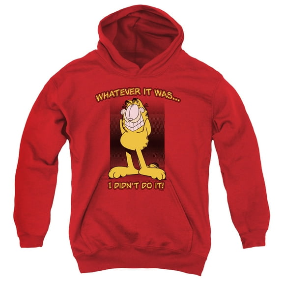 Garfield - I Didnt Do It - Youth Hooded Sweatshirt - Large