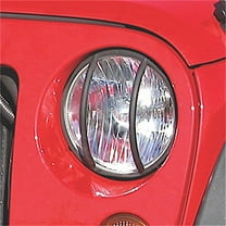 Rugged Ridge by RealTruck Headlight Euro Guard Kit for Jeep JK/JKU | Black | 11230.03 | Compatible with 2007-2018 Jeep Wrangler JK/JKU