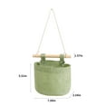 thumbnail image 3 of Hanging Closet Organizers Small Wall Hanging Organizer Bag,Linen Fabric Door Hanging Storage Basket with Pockets,Bin for Kitchen,Bedroom,Office, 3 of 9