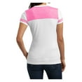 thumbnail image 2 of Womens Juniors Varsity Cotton/Polyester V-Neck Tee White/ Bright Pink X-Small, 2 of 6
