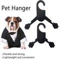 thumbnail image 3 of Dosaele Pet Cat Dog Clothes Hanger Black Hanger Baby Plastic Flexible Strong Paw Print Pack of 10 S Black, 3 of 4