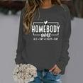 thumbnail image 3 of Homebody Mode All Day Every Day Sweatshirts for Women 2025 Long Sleeve Crewneck Graphic Sweatshirt Pullover Tops, 3 of 4