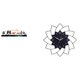 thumbnail image 1 of Escultura de pared estilo boho con flores de metal. Decoración de pared. Reloj de pared grande de acrílico. Reloj de pared silencioso. Artesanía hecha, 1 of 8