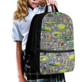 thumbnail image 3 of Uourmeti Durable 17 Inch Backpack for Shopping School, Roomy Interior Large Capacity Rich Texture School Backpack, Funny Golf Print, 3 of 6