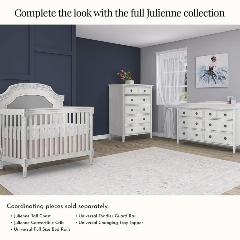 evolur julienne 6 double dresser antique grey mist Evolur Julienne 6 Double Dresser, Antique Grey Mist