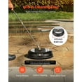 thumbnail image 3 of 15 Inch Pressure Washer Surface Cleaner - 3000 PSI - 4 Wheel - Plastic - Black - Quick Connect - Driveway Patio Deck Cleaning, 3 of 8