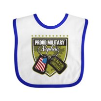 Inktastic Proud Military Nephew Boys Baby Bib
