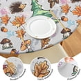 thumbnail image 4 of Fall Hedgehog Pattern Round Fitted Tablecloth with Elastic Edge,Dining Table Cover Waterproof,Outdoor Round Tablecloth for Camping,Dining,Indoor and Outdoor, 4 of 7