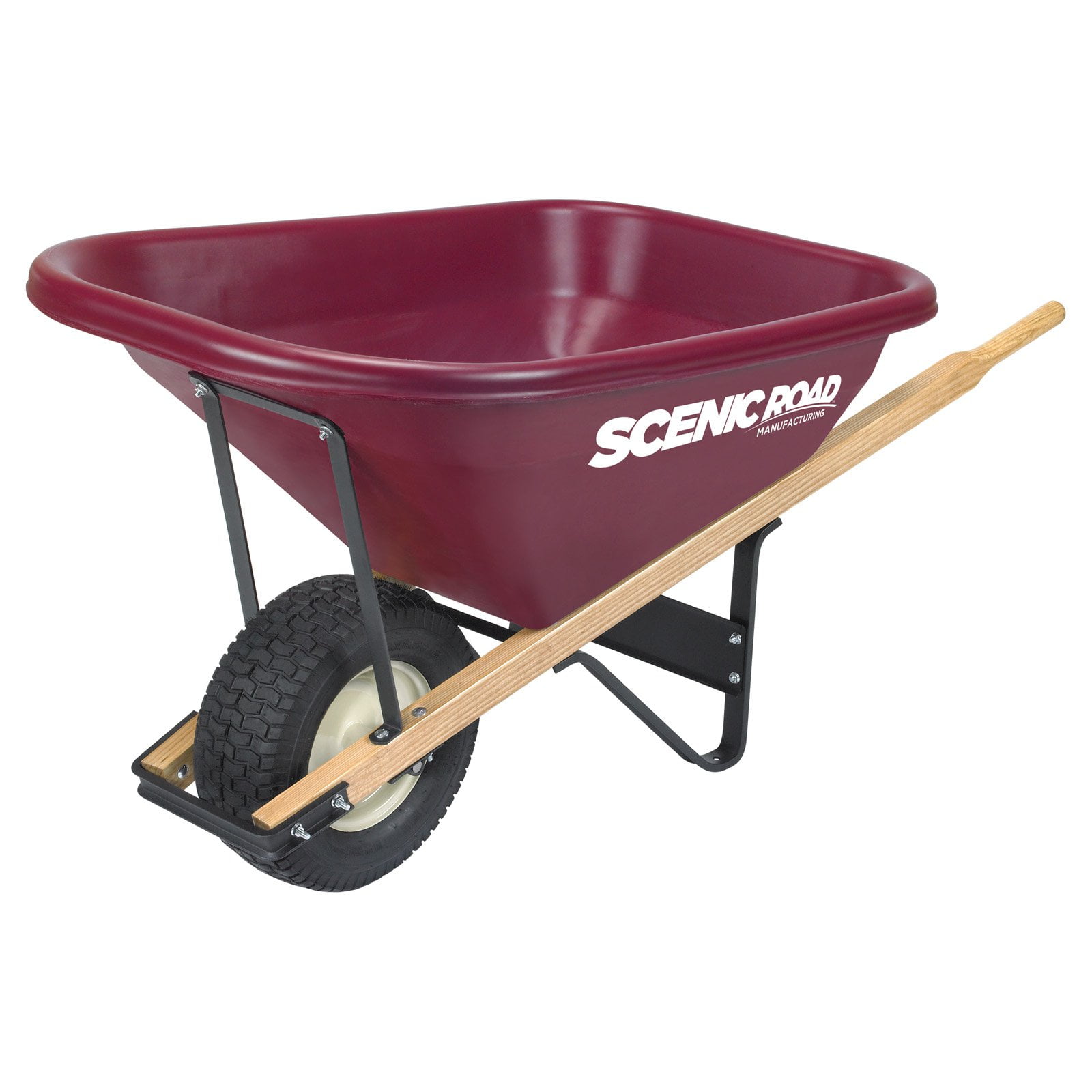 Scenic Road Single Wheel 8 Cube Wheelbarrow 800 lb Capacity