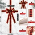 thumbnail image 2 of JWshufel Christmas Decorations Christmas Door Decorations Holiday Plaid Ribbon Bow Easy Install for Home Wall Cabinet Holiday Accent for Welcoming Festive Atmosphere 169.3in Red, 2 of 6