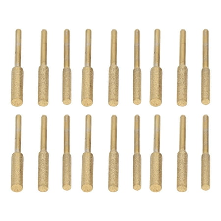 

18PCS Ti Plated Emery Grinding Bits Chainsaw Sharpener Burr Grinding Files 4.0mm 4.8mm 5.5mm