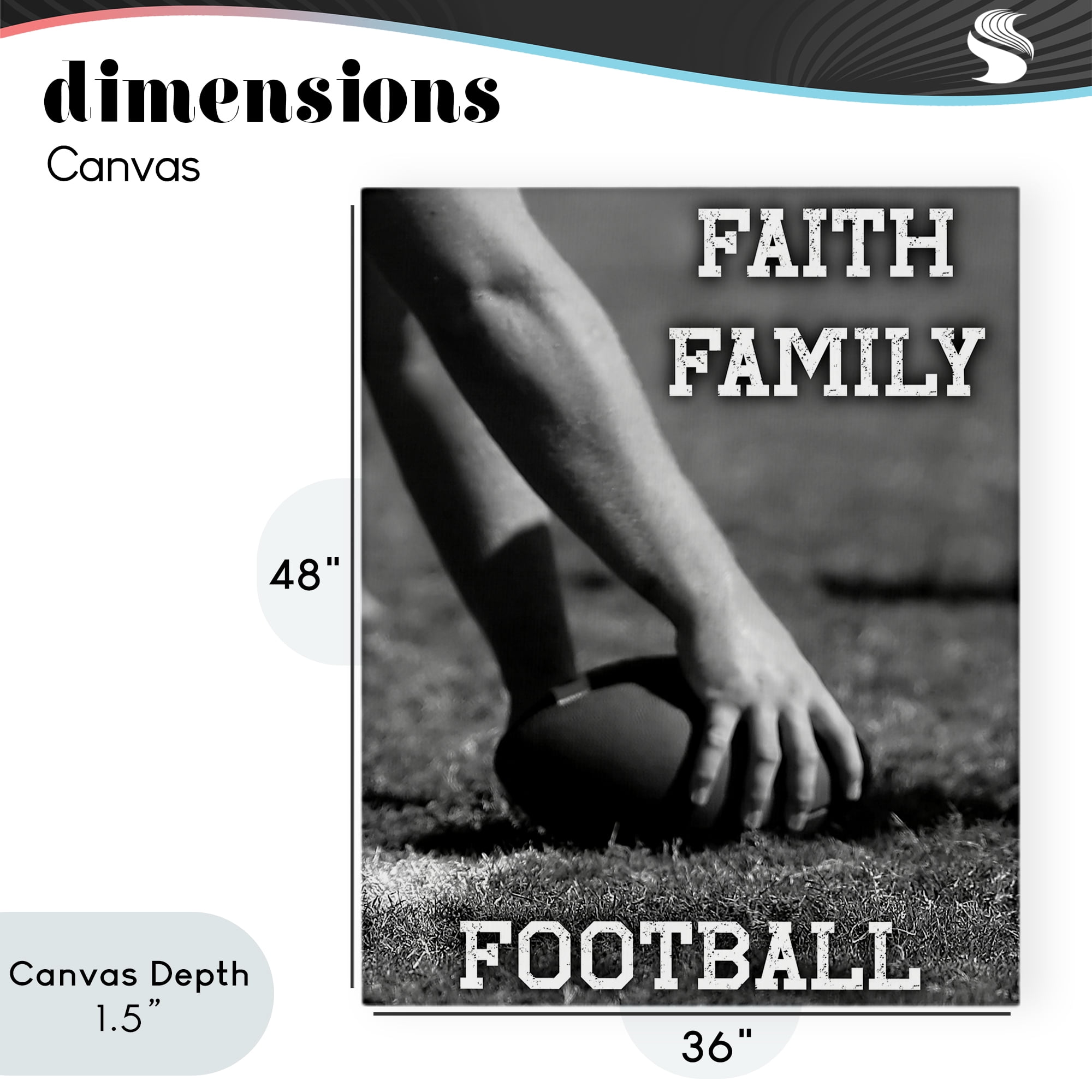 Stupell Industries Faith Family Football Hike Canvas Wall Art, design by Marcus Prime