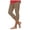Khaki, variant on felwors Summer Capris for Women Casual Stretch High Waisted Yoga Pants Lightweight Pull On Side Split Athletic Cropped Trouser AG for Size L
