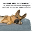 thumbnail image 4 of FurHaven Pet Dog Bed | Orthopedic Quilted Fleece & Print Chaise Couch Pet Bed for Dogs & Cats, Titanium, Medium, 4 of 8